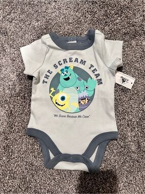 Disney Monsters Inc. 'The Scream Team' Baby One-Piece size 0-3mn NEW